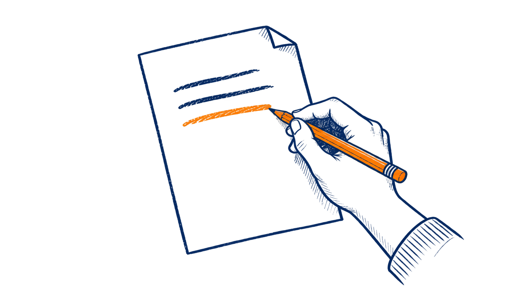 An expert begins with a few ideas on one page
